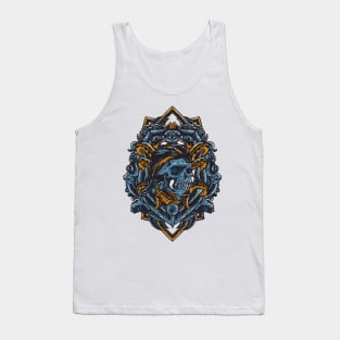 Slither Skull: Where Death Takes a Crawl Tank Top